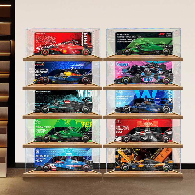 Thích hợp cho Lego speed Racing Series F1 Hộp trưng bày 77242 77244 77251 Vỏ chống bụi Acrylic