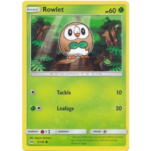 [Thẻ bài Pokemon TCG] Rowlet - 9/149 - Common