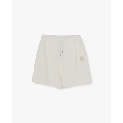 MLB - Quần short unisex ống rộng lưng thun Monogram_3ASPM0163-50IVS