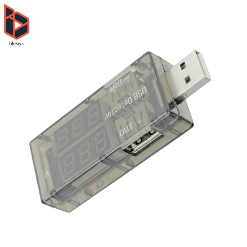 Blesiya -1 Đồng hồ vạn năng USB kỹ thuật số di động DC 3-9V / 0-5A Ampe kế Ampe kế Màn hình Vôn kế