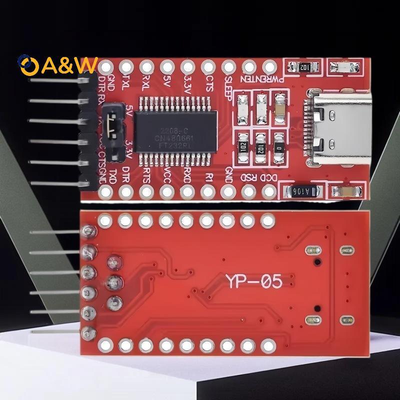 A & W 1 Cái USB TO TTL Mini / Type-C FT232RL FT232 FTDI USB 3.3V 5.5V Sang TTL Serial Adapter Module