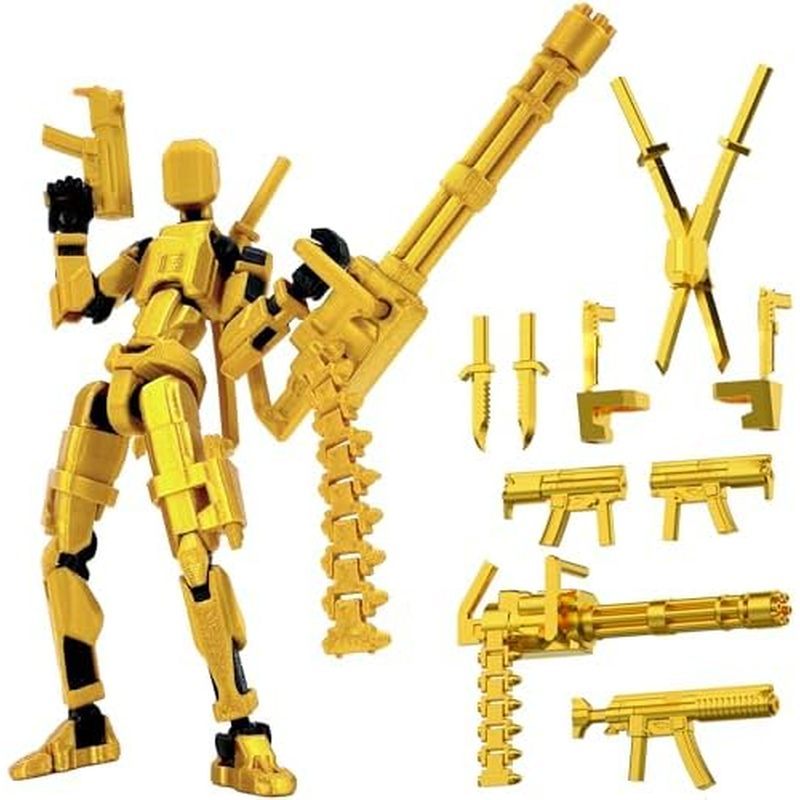 Gatling Gun T13 Titan 13 Action Figure Set【Assembled】, Robot Action Figure 3D Printed robo 13 Action