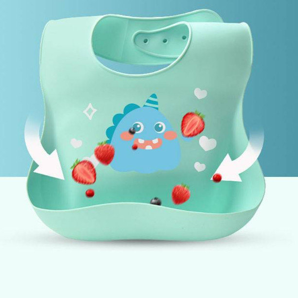 Baby Eating Bib Silicone Waterproof Baby Food Supplement Overclothes Baby Eating Bib Silicone Waterp