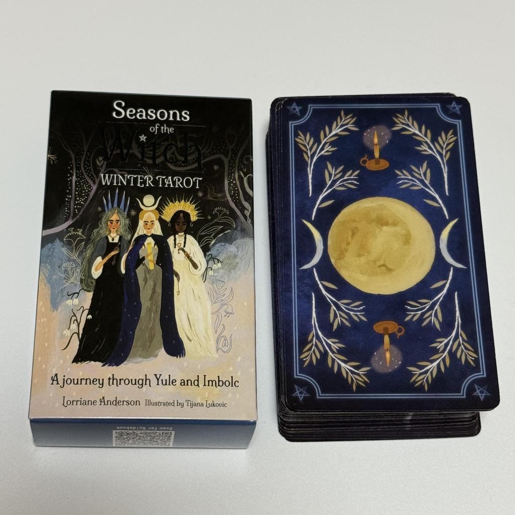 Seasons of The Witch: Bộ bài Tarot mùa đông Hành trình xuyên Yule và Imbolc 78 lá bài được in trên C