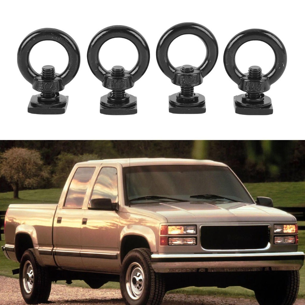 4 T Track Mount Tie Down Anchor M8 Thép không gỉ chắc chắn T Khe cắm Bolt Tie Down Nhẫn để giữ dây B