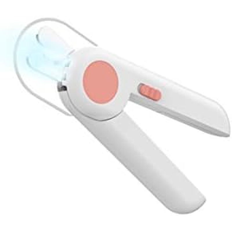 lippers with LED Light to Avoid Over-Cutting, Hidden Nail File & Razor Sharp Blade, for Small Animal
