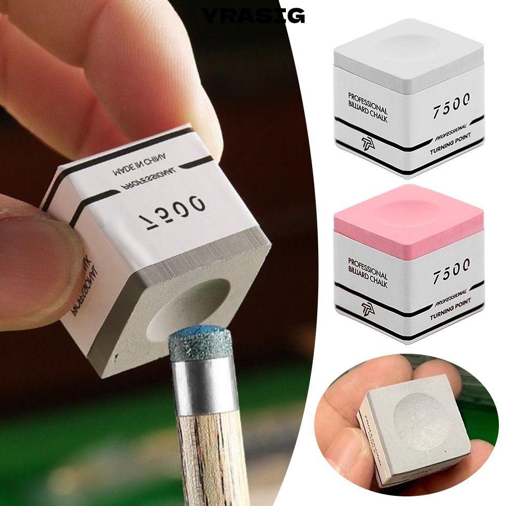 Phấn bi-a YRASIG TP7500, Phấn bi-a chống trượt vuông, Phấn bi-a phấn bi-a màu hồng / xám