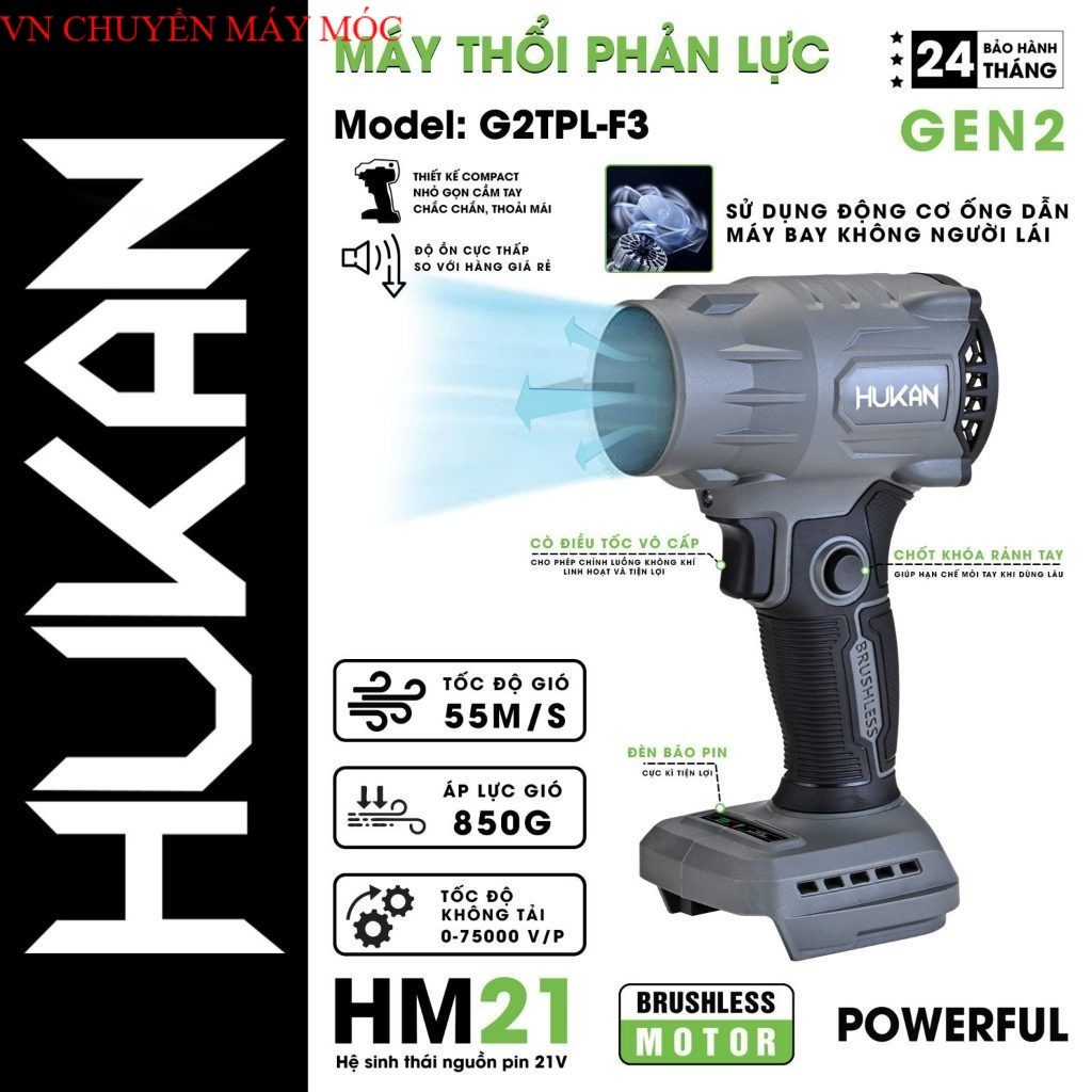THÂN MÁY THỔI HUKAN . MODEL G2TPL-F3 CHÍNH HÃNG VN CHUYÊN MÁY MÓC
