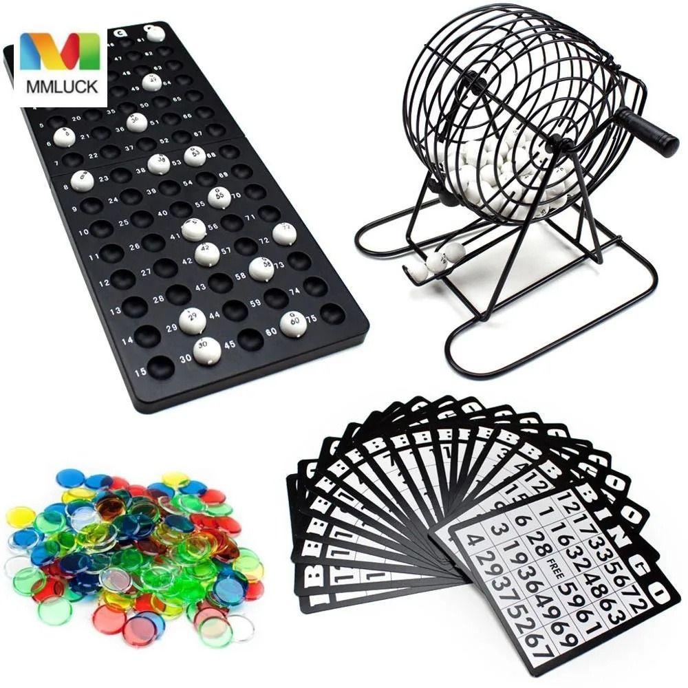 MMLUCK Bingo Trò Chơi Lồng, 18 Thẻ Với 75 Bóng Bingo Máy, Bingo Tiếp Liệu Bộ 150 Thẻ Đánh Dấu Bảng K