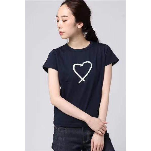 Agnes b. Áo thun Cotton in hình cho nữ - Cổ tròn đa năng1