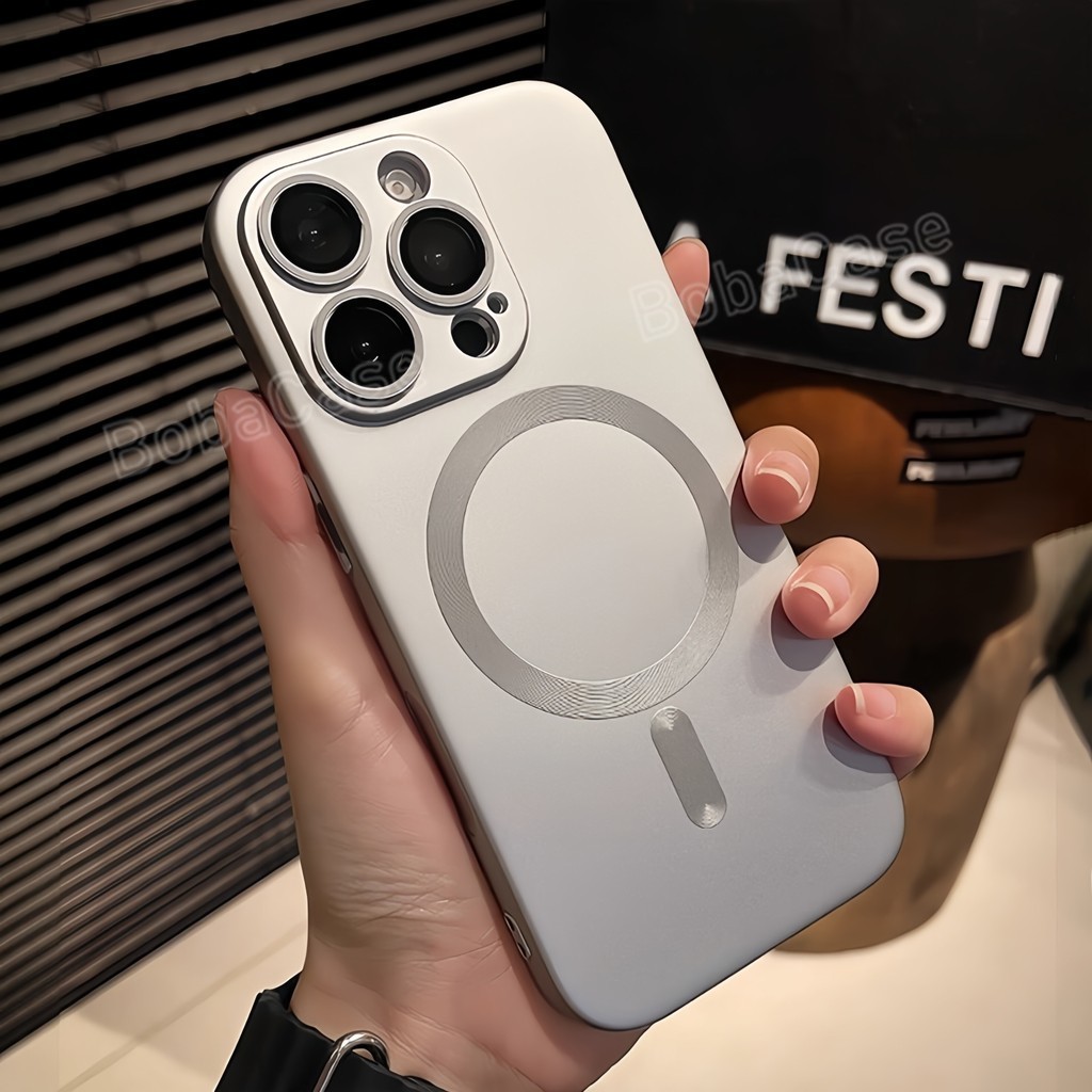 Ốp lưng iPhone Từ tính màu cho 17 16 15 14 13 12 11 Pro Pro Max 7 8 Plus X XS XR XSMax SE  | BigBuy360 - bigbuy360.vn