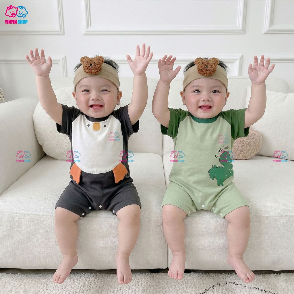 Áo liền quần mùa hè Body đùi cho bé sơ sinh bé trai bé gái Bộ đồ liền thân SLH159