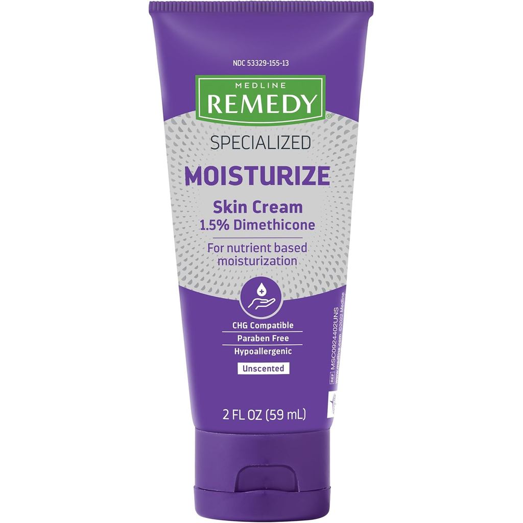 Kem dưỡng da chuyên dụng Medline Remedy, không mùi (2 fl oz), Dimethicone 1,5%, Kem dưỡng ẩm dưỡng ẩ