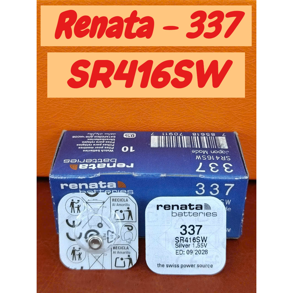 Vỉ 1 viên pin Renata pin đồng hồ oxit bạc 416 SR416SW 337 chính hãng Thụy Sĩ