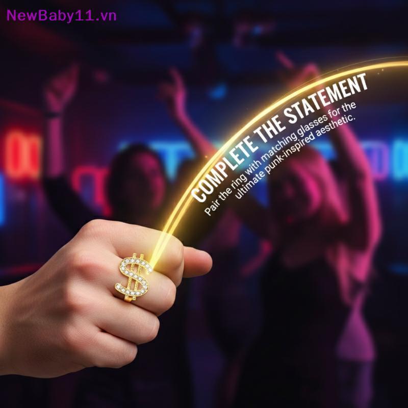 NewBaby Dollar Nhẫn Nam Nữ Style Punk Hip Hop Trendy, Trang Sức Quà Tặng Tiệc Chất Lượng Việt Nam