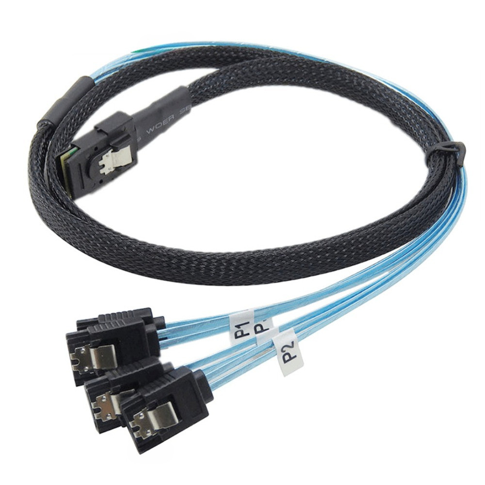 Cáp SAS SATA Mini-SAS SFF-8087 Đến 4 Cáp SATA Mini SAS 4i SFF8087 36P Đến 4 Cáp SATA 7P 12Gbps Chiều