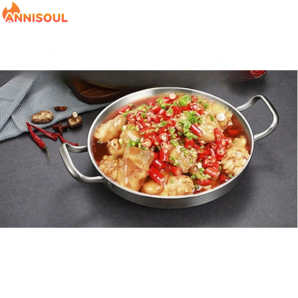 [NISO]Double-eared Pan Stackable Design Induction Compatible Gas Stove Compatible