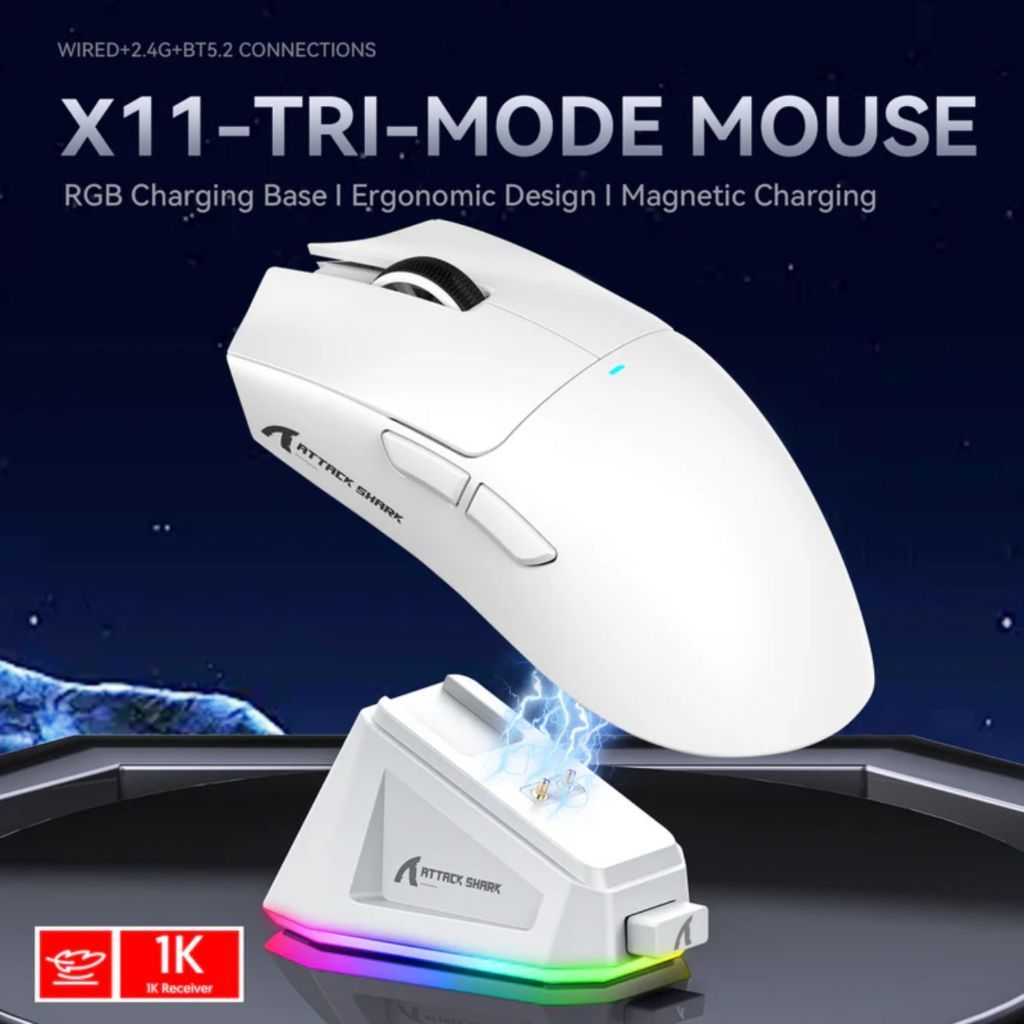 CHUỘT GAMING KHÔNG DÂY ATTACK SHARK X1 / X6 / X11 / X11SE PAW3311 PAW3395 PRO | EZPC DECOR