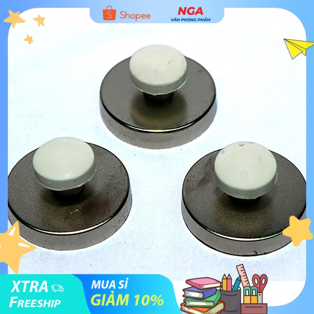 [MUA SỈ GIẢM 10%] Nam châm hít bảng lớn 3.3cm (03137) (10 cái /bịch)