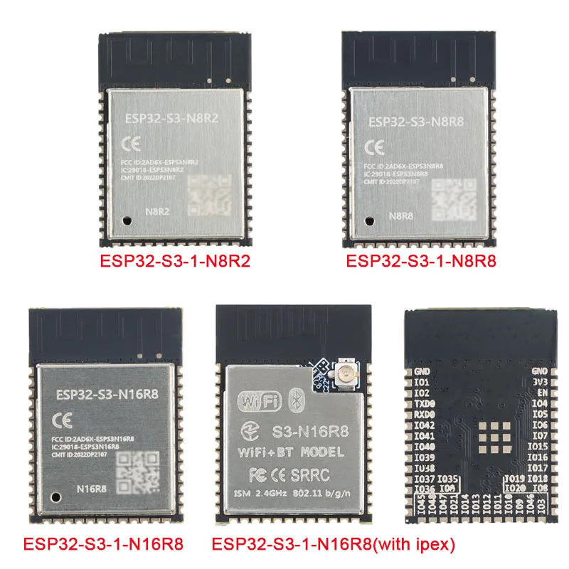 ESP32-S3-1-N8R2 ESP32-S3-1-N8R8 ESP32-S3-1-N16R8 ESP32-S3 WiFi BLE 5.0 16MB Flash 2MB 8MB PS-RAM Dua