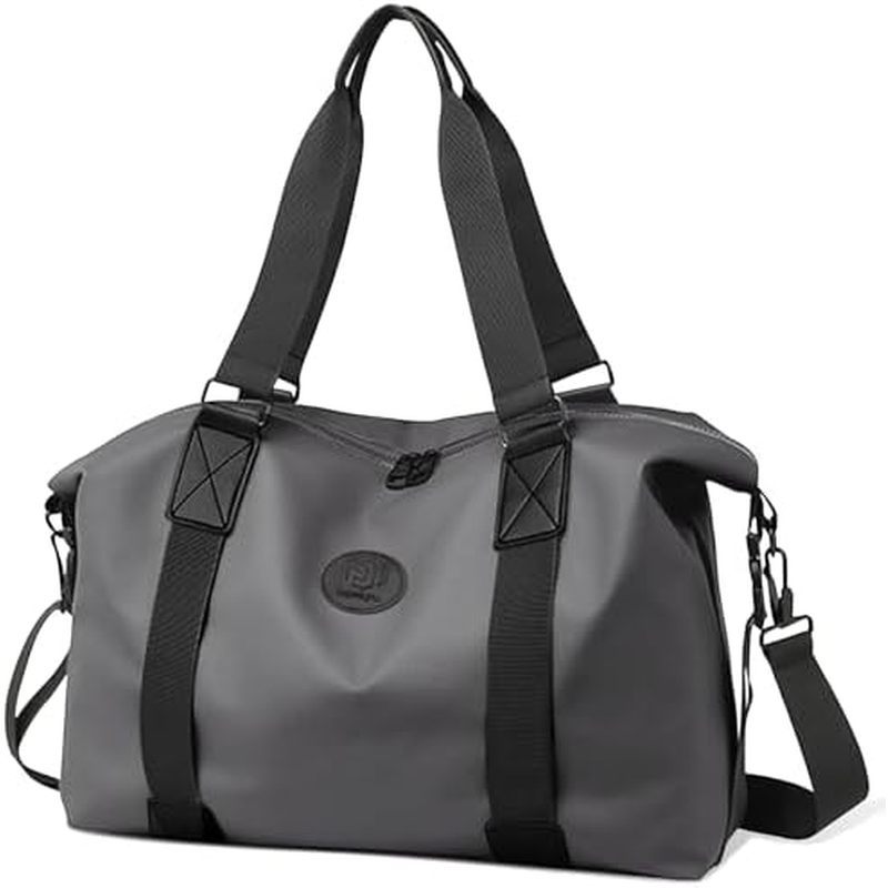 Travel Duffle Bag PU Leather Carry On Personal Item Duffle Waterproof Sports Gym Bag Shoulder Weeken