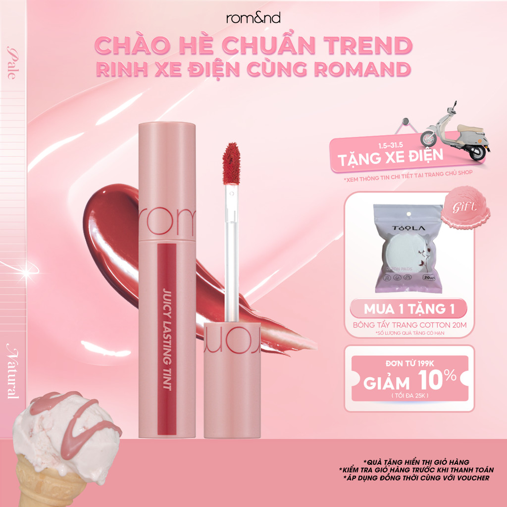 [Rom&nd] Son Tint lì cho môi căng mọng Hàn Quốc Romand Juicy Lasting Tint 5.5g