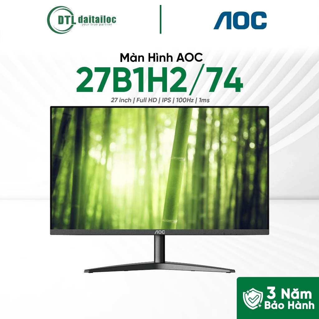 Màn Hình AOC 27B1H2/74 27inch Full HD IPS 100Hz 1ms | Chính Hãng | Bảo Hành 36 Tháng