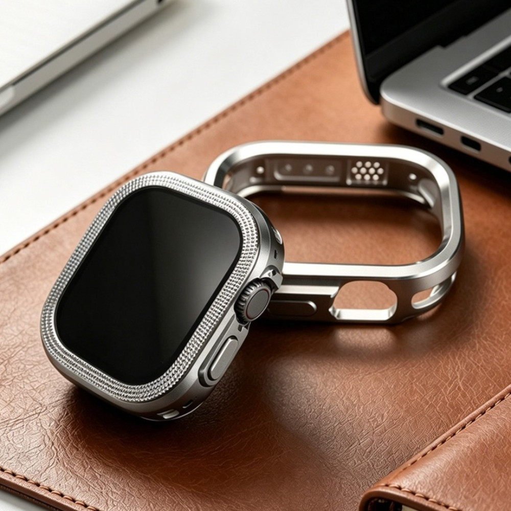 Ốp Hợp Kim Nhôm Cho iWatch Ultra 3 49mm Đồng Hồ Kinh Doanh Sang Trọng Cho Iwatch ULTRA 3 2 1 49MM Ki