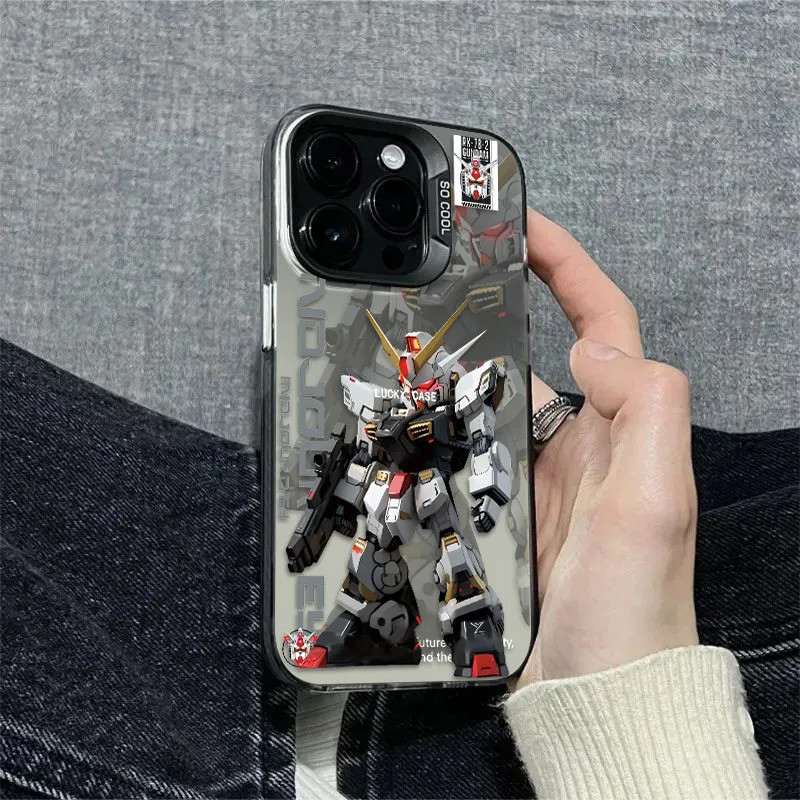 Ốp Điện Thoại Cứng TPU Chống Sốc Q Phiên Bản Mecha Creative Anime Tương Thích iPhone 13PROMAX 16PRO 