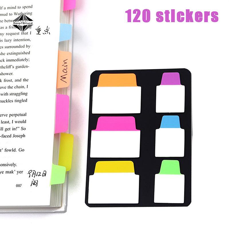 < DeepTBHand > 120 Trang Đơn Giản Trong Suốt Chỉ Số Stiers Nhãn Màu Stiers DIY Stiy Notes Đồ Dùng Họ
