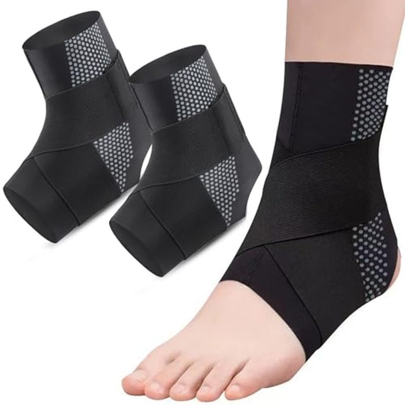 Ankle Guard - Active Ankle Brace, Compression Ankles Support Brace for Kids Youth & Adult (Black,S (