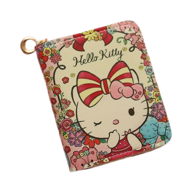 Hello kitty Ví Dây Kéo Phong Cách keiti Mèo Ví Đựng Tiền Xu Học Sinh Trung Học Túi Đựng Tiền Xu Ví N