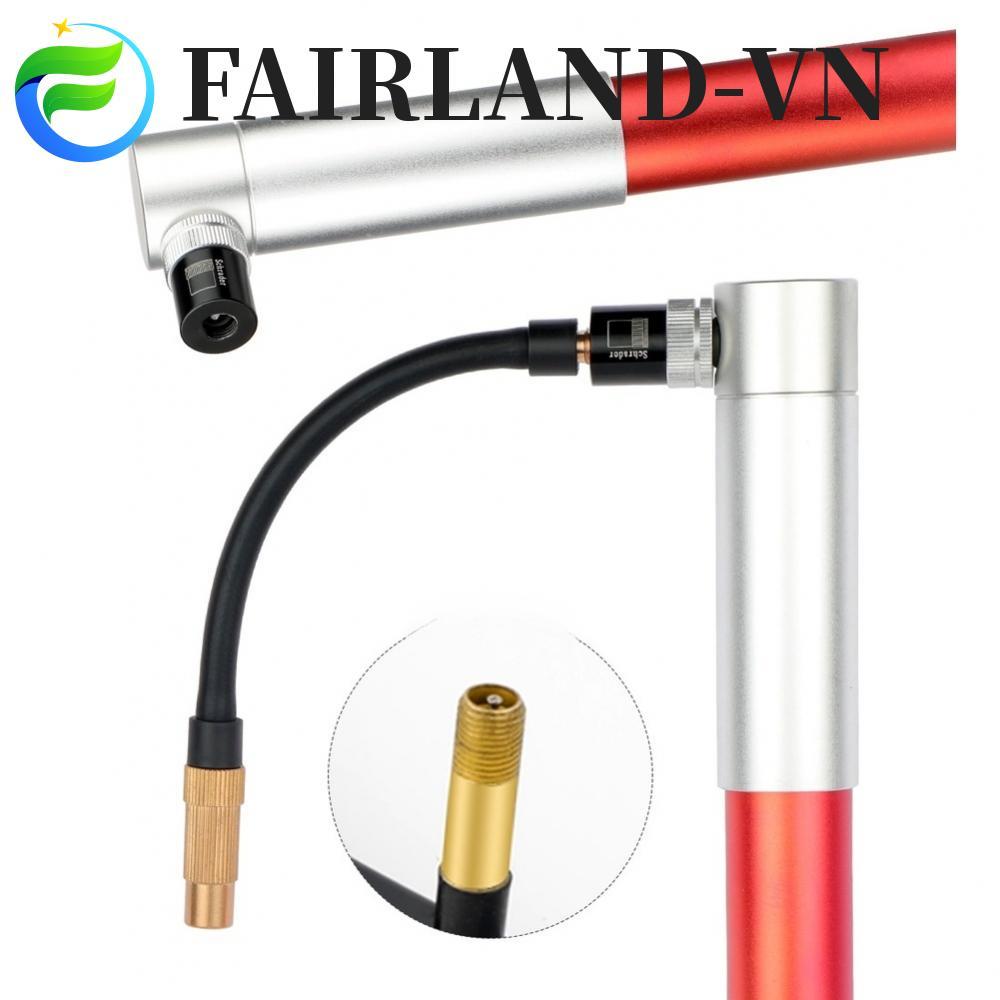 [FAIRLAND]Black Tire Inflation Extension Hose Copper Fitting EPDM Rubber for Auto Bike Use