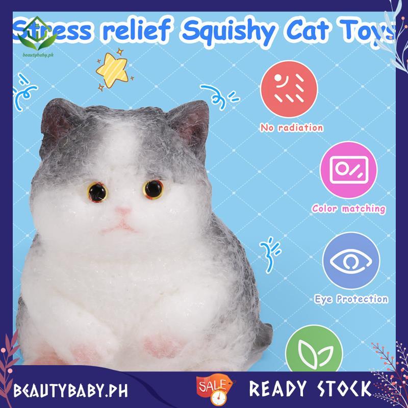 [beautybaby.ph] Đồ chơi mèo Squishy nhỏ Giảm căng thẳng Đồ chơi Squishy mèo ngộ nghĩnh Đồ chơi Squis