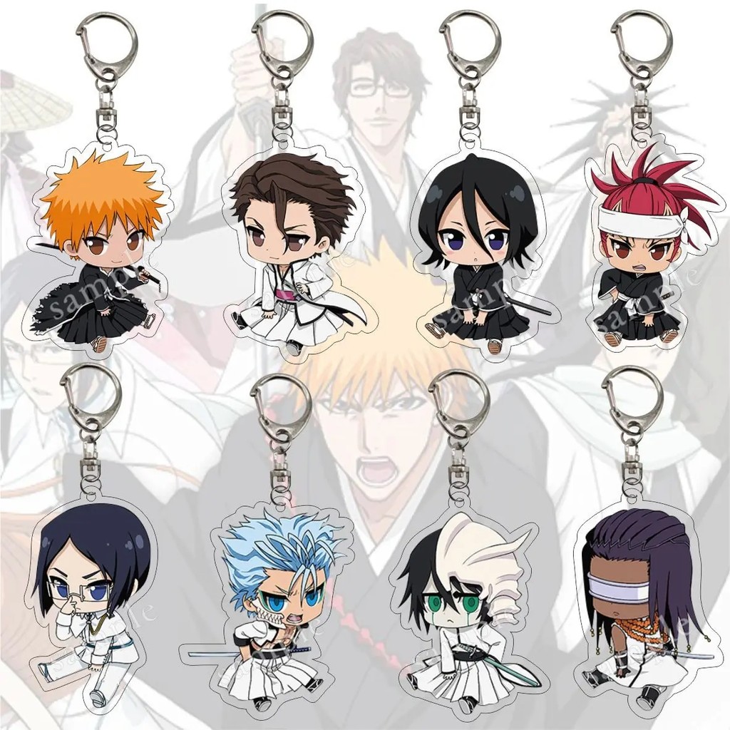 Anime BLEACH Character Model Aizen Sousuke Ulquiorra cifer Grimmjow Jeagerjaques Acrylic Keychains C
