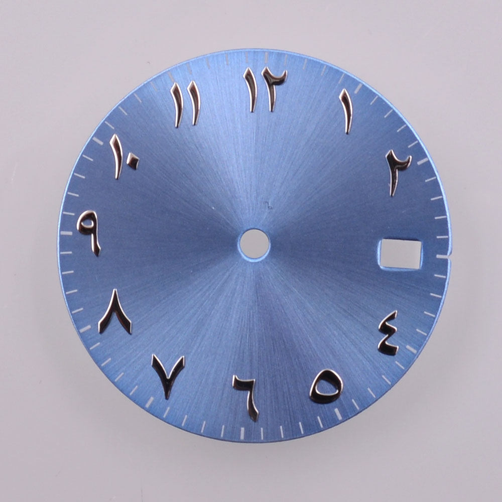 Mặt số màu xanh trắng đen xanh 29mm Thích hợp cho phụ kiện mặt số vô trùng chuyển động NH35A NH36A