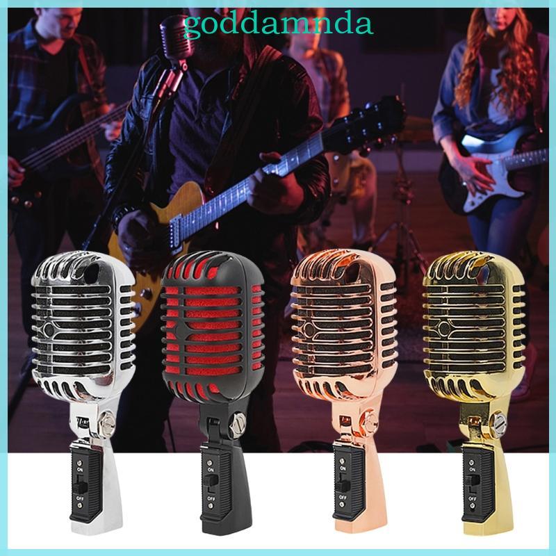 Vintage Dynamic Vocal Microphone Antique Nostalgic Metal Appearance for Stage