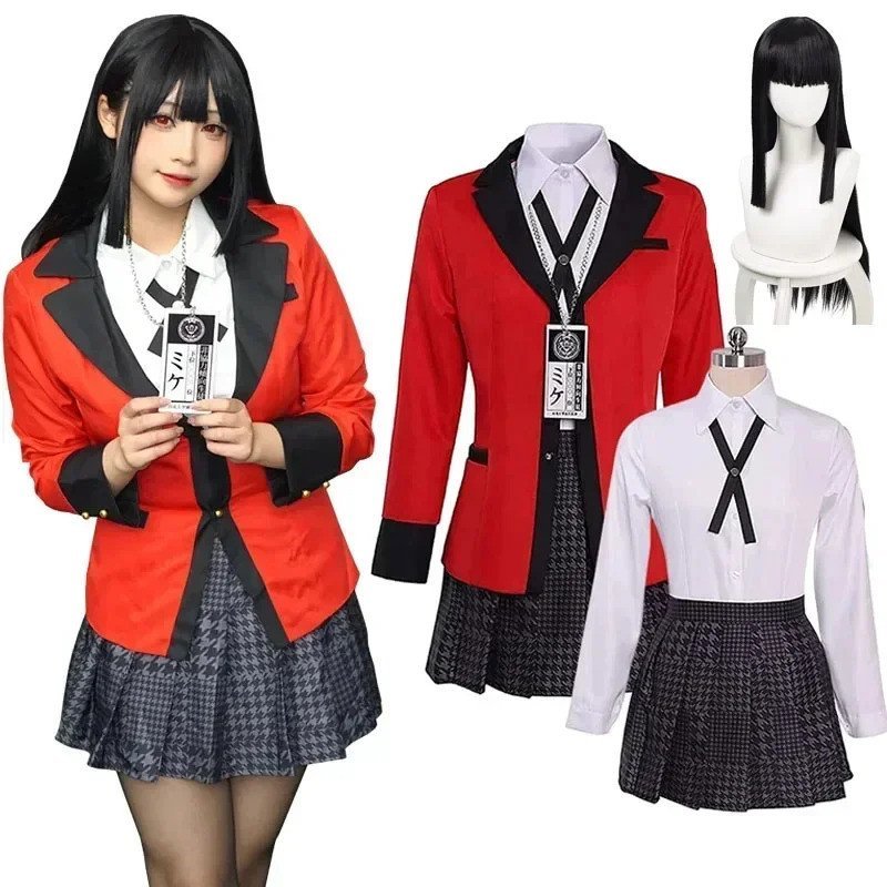 Anime Kakegurui Jabami Yumeko Costume - Trang Phục Học Sinh Nữ JK cho Halloween
