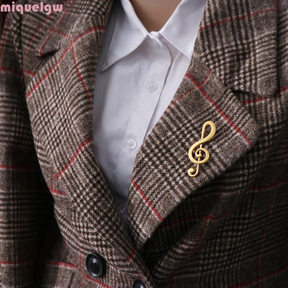 Mikel Treble Clef Pins Hợp Kim - Quà Tặng Âm Nhạc Retro Vintage