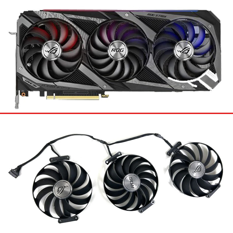 Quạt làm mát MỚI 95mm 7pin CF1010U12S T129215QUẠT GPU SU FDC10U12S9-C Cho ASUS ROG STRIX RTX 3070 30