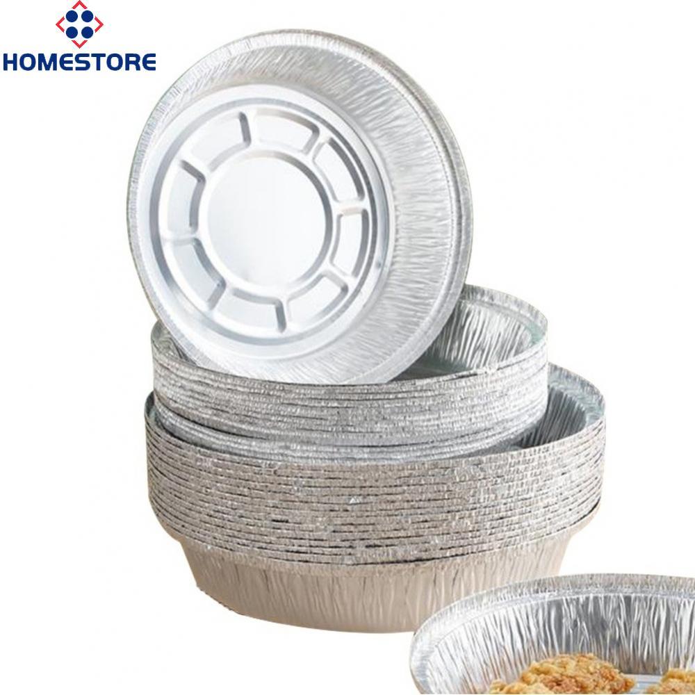 [Homestore]10 Pack Air Fryer Aluminum Foil Trays 6 7 8 Inch Deep Round Baking Pans for Oven