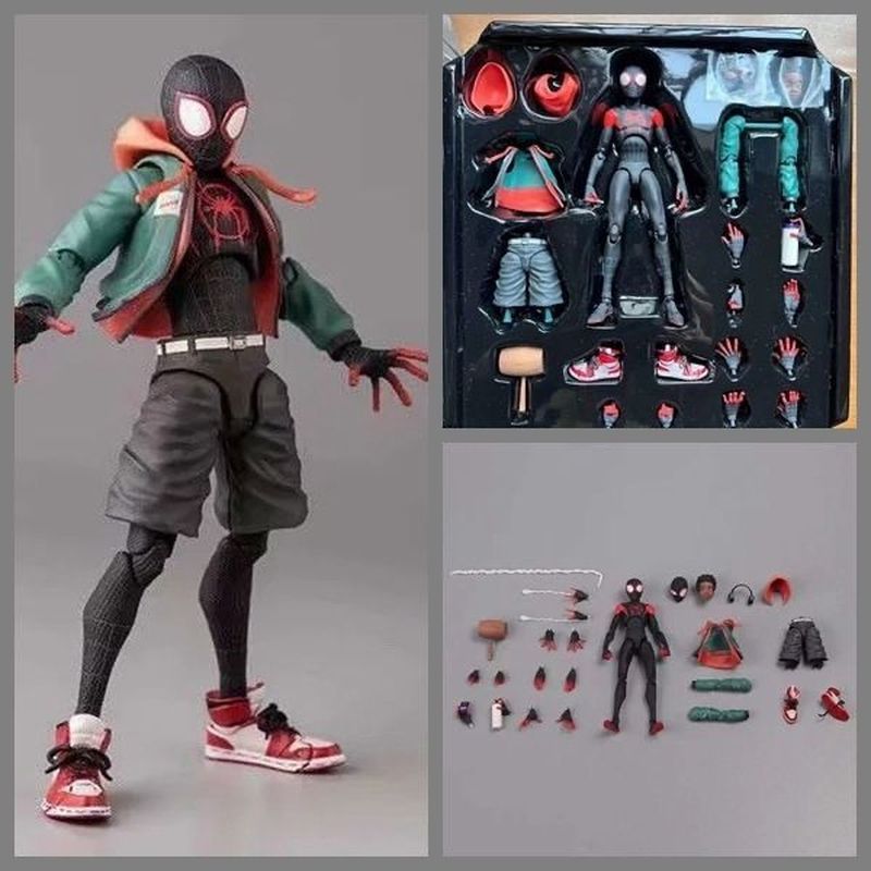 SHF Spiderman Song Song Vũ Trụ 2 Xuyên Vũ Trụ Myers Di Chuyển Được Đóng Hộp Hình Mẫu Y