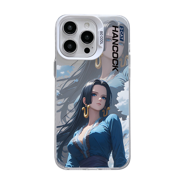 Ốp lưng iPhone bạc màu Boa Hancock One Piece nữ hoàng hải tặc cho iPhone 11 12 13 14 15 16 17 Pro Max chống rơi cao cấp | BigBuy360 - bigbuy360.vn