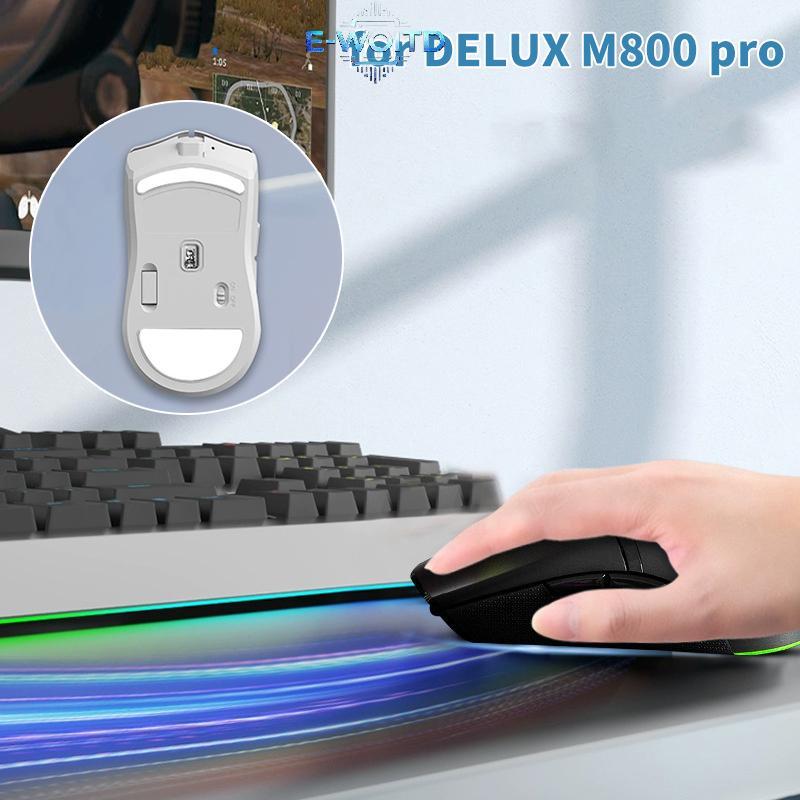 E-WOITD Chuột Chân Stier Cho DELUX M800 Pro Chuột Chơi Game Chống Trơn Trượt Miếng Lót E-Sport Game 