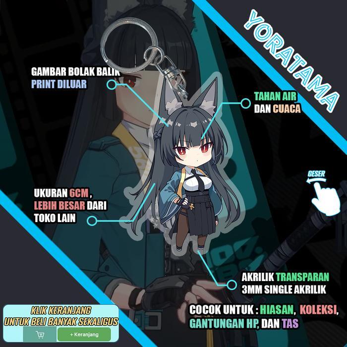 Gantungan Kunci Miyabi Zenless Zone Zero ZZZ, Keychain Anime Lucu