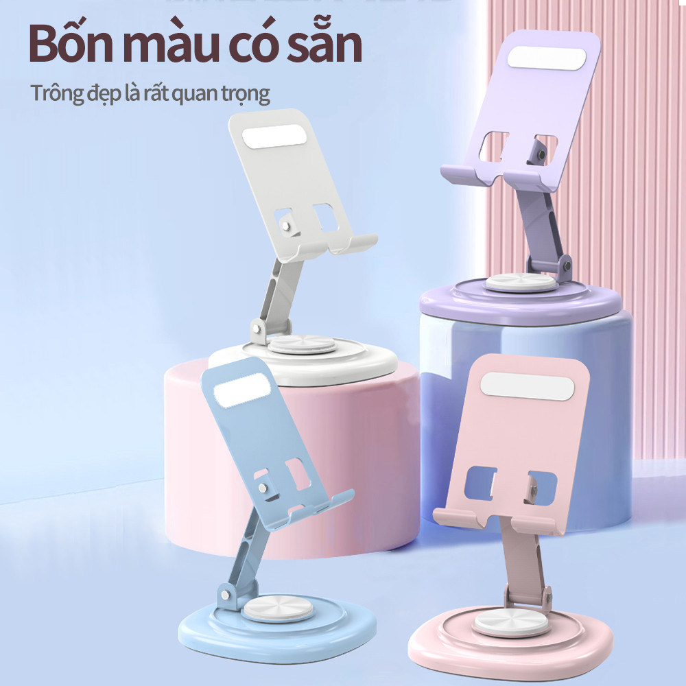 Giá Đỡ Điện Thoại Máy Tính Bảng HỢP KIM NHÔM Xoay 360, Kệ Để Điện Thoại Xem Phim Livestream
