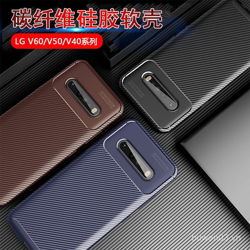 LG V60 Shell Bao gồm tất cả LGV40 Silicon mềm V50 Frosted lgv60 Vỏ bảo vệ túi khí chống sốc bằng sợi
