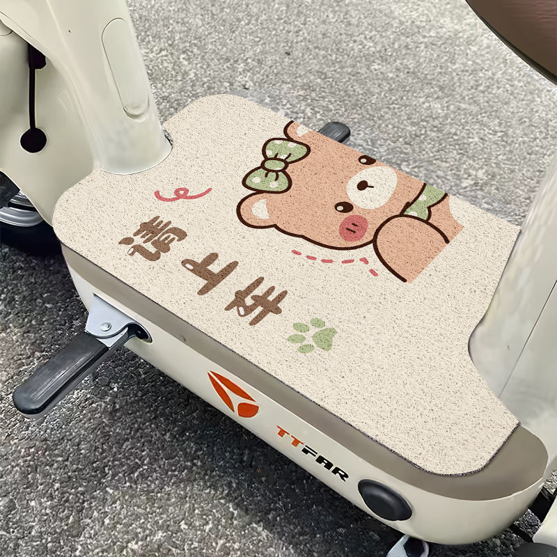Hàng sẵn có tại chỗ Phim hoạt hình Xe điện Bàn đạp xe máy Thảm chống trượt Vòng lụa chống thấm nước 