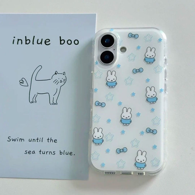 Miffy / Blue Miffy Rabbit Thích hợp cho vỏ điện thoại iPhone17PRO / iivs