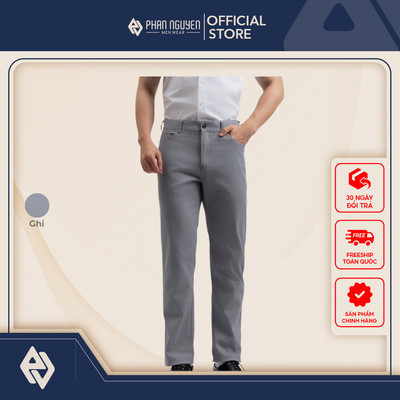 Quân khaki nam Phan Nguyễn, chất liệu cao cấp, mềm mát, co giãn tốt, form slim fit QKK.105